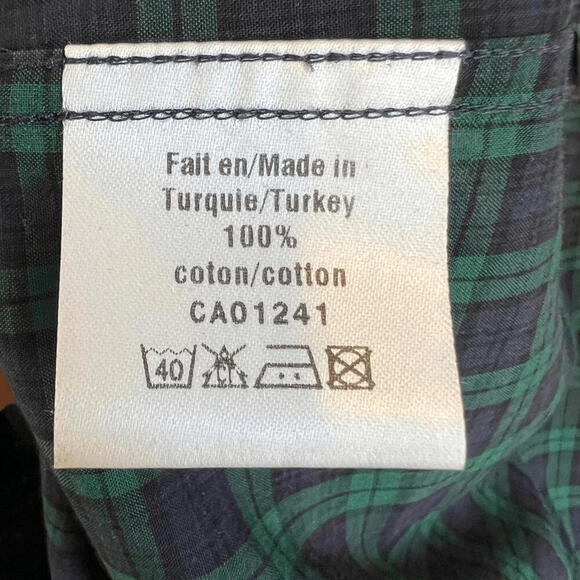 Le 31 Simons Men’s Large Green Blue Plaid Long Sleeve Casual Button Down Shirt - Picture 10 of 11